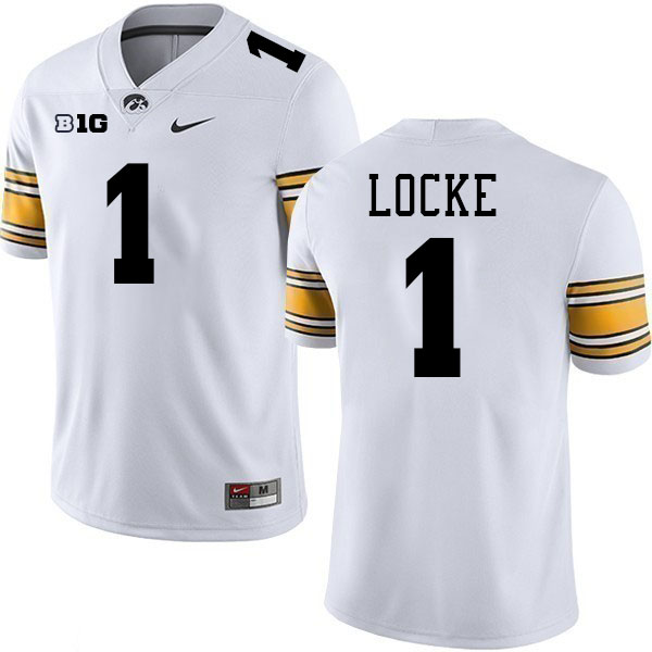 Gordon Locke Iowa Jersey,University Of Iowa Hawkeyes Fotoball Uniforms,Jersey,Gears-White